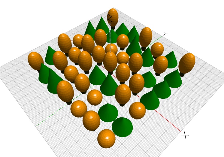 Forest generated in BlocksCAD